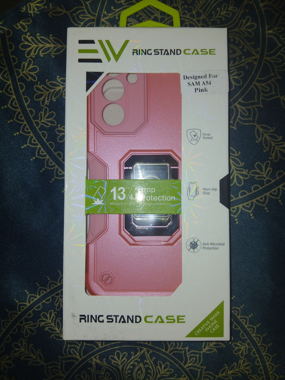Samsung Pink Ring Stand Case with Kickstand for A54
